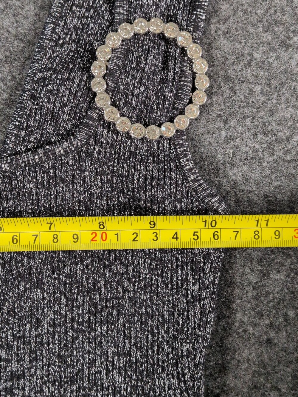 Intergalactic Metallic Rhinestone Ring Tank Top - Picture 3 of 7